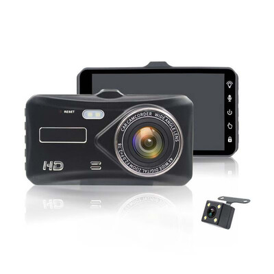 

New 4-inch touch screen driving recorder HD dual lens 1080P double-recorded car reversing image