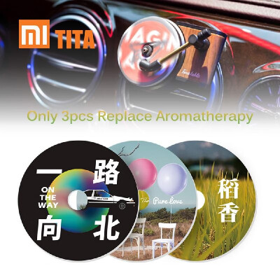 

Xiao-mi TITA Car Perfume Turntable Phonograph Auto Fragrance Air Freshener 3PCS Substitute Aromatherapy Tablets