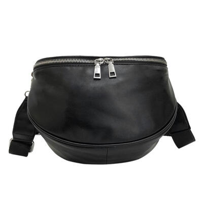 

Zipper Women Dumpling Shape Shoulder Bag PU Leather Casual Messenger Bags