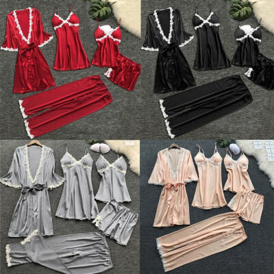 

Sexy lingerie silk robe dress pajamas women&39s Nightdress Nightgown Sleepwear