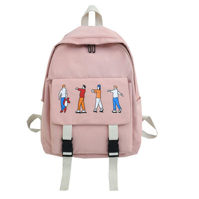 

Trendy schoolbag female college students double shoulder bag Korean version of high school brief ins campus style small fresh back