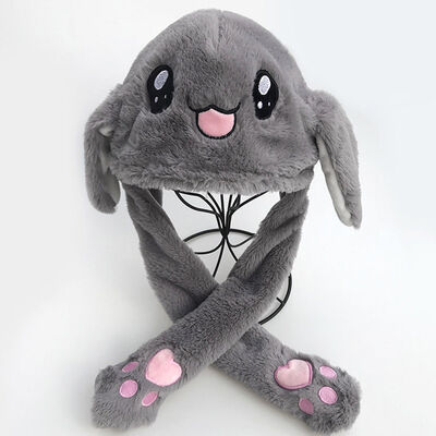 

SUNSIOM Tik Tok DouYin Cute Plush Rabbit Pinching Bunny Ear Hat Can Move Airbag Cap Gift