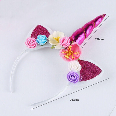 

Cute Kids Baby Girls Unicorn Horn Hair Band Headband Birthday Party Flower Crown