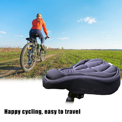 

Outdoor 3D Gel Silicone Bike Bicycle Soft Comfort Saddle Cushion Seat Pad Cover Red
