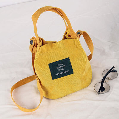 

2019 Brand Designer Handbags Fashion Corduroy Shoulder Bags Soft Letter Print Reusable Shopping Bags Top Quality Travel Bags