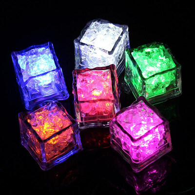 

FUNNYBUNNY Illuminated Ice Cubes Colorful Touch Sensor Night Light LED Flash Ice Cubes Water Glow Night Light Fast Flash