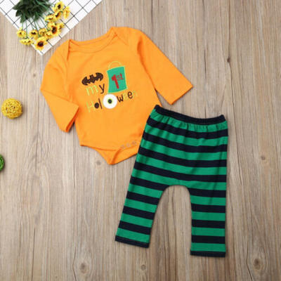 

US Newborn Baby Boy Girls Halloween Romper Playsuit Cotton Outfits Clothes 0-24M