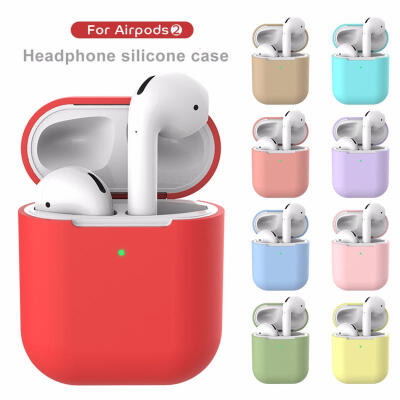 

Protective Case Cover for Apple Airpods Bluetooth Headphone Earpods Soft Shock-Proof Silicone Case Cover