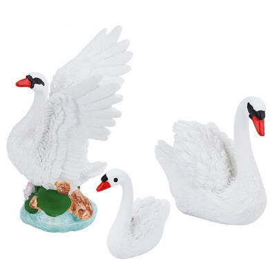 

Greensen 3PCS Resin Simulated Swan-shape Garden Statue Outdoor Sculpture Lawn Garden Scene Decor