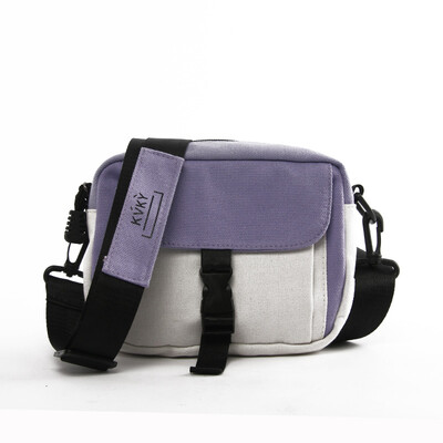 

Mini slanting bag lady canvas bag single shoulder bag moist mobile phone bag collision color trampoline light net red bag