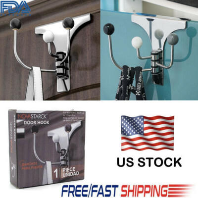 

Hooks Over the Door Hanger Coat Hat Clothes Bag Rack Wardrobe Wall Organizer