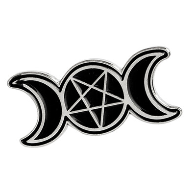 

Coffin Pins Black Ouija Tarot Cards Death Goth Moon Pentagram Dagger Brooch Gift