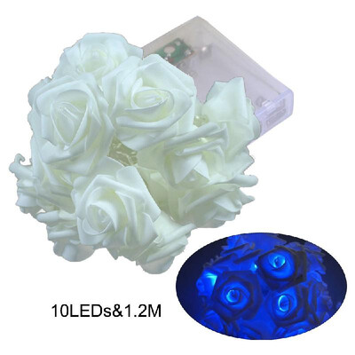 

10LEDs Lamp String 12M Rose Christmas Holiday Lights Valentine Wedding Decoration Flower Bulbs LEDs Lamp