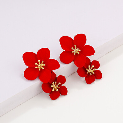 

Flashbuy Trendy Metal Flower Drop Earrings For Women Geometric Alloy Spray Earrings Girls Fashion Jewelry Wedding Accessories