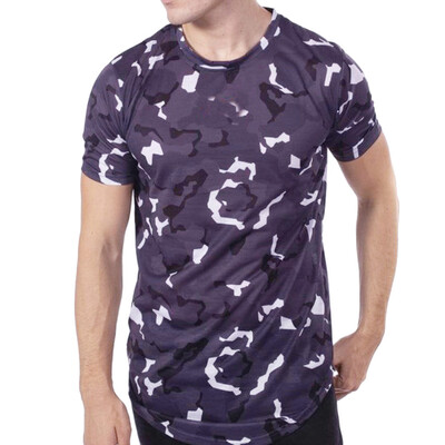 

Toponeto Mens Summer Slim Casual Print Camouflage O-Neck Fit Short Sleeve Top Blouse