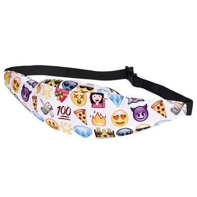 

Canvas Women 3D Cartoon Printed Waist Pack Fanny Crossbody Shoulder Handbag