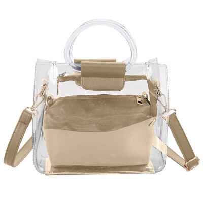 

2019 Fashion PVC Jelly Bag Women Transparent Shoulder Messenger Bags Clear Crossbody Bag Female Small Tote T3G