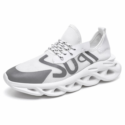 

Blade sneakers mens increased breathable mesh reflective white shoes lightweight running shoes net red old trend mens shoes