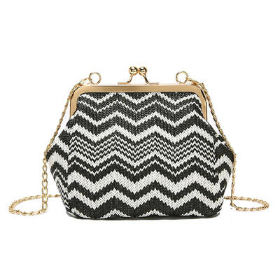

Woven Shoulder Bag Women Summer Elegant Straw Knit Messenger Crossbody Pack