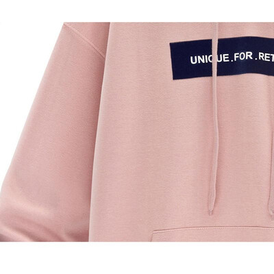 

Fashion Women Hoodies Letter Print Long Sleeve Casual Loose Thin Pullover Sweatshirts Hooded Tops GreyPink