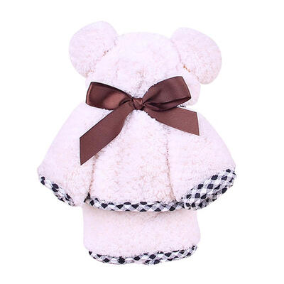 

Cute Bear Shape Soft Absorbent Towel Quick-Drying Baby Hand Face Towels