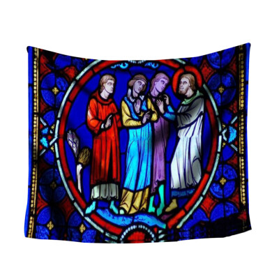 

Gobestart Colorful Print Tapestry Art Room Notre Dame Wall Hanging Tapestry Art Nature