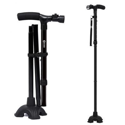 

Greensen Self Standing Folding Walking Cane Lightweight Walking Stick with LED Light&Cushion Handle