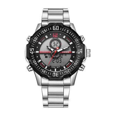 

WEIDE WH6105 Dual Display Quartz Digital Men Watch Multifunctional Sports 3ATM Waterproof Big Dial Large Face Stopwatch Timer Week