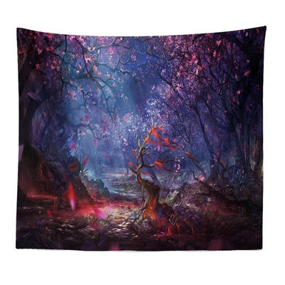 

Wall Hanging Tree Print Tapestry Blanket Beach Yoga Mat Home Carpet Decor