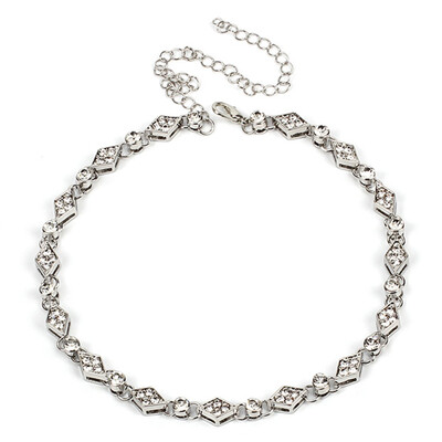 

Women Full Diamond Crystal Rhinestone Choker Collar Chain Necklace Luxury Wedding Jewelry