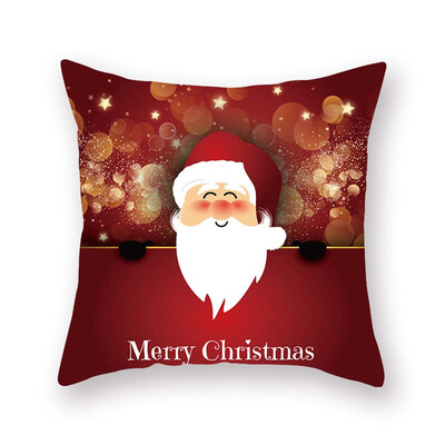 

18 X 18 Inch New Christmas Decoration Pillowcase Santa Claus Pillow Case Bedroom Decoration Cushion Cover Without Inner