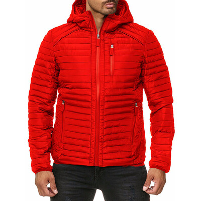 

Mens Lightweight Short Hooded Thicken Cotton Coat Casual Long Sleeve Jacket