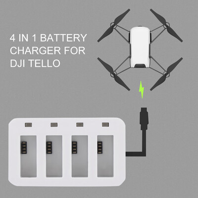 

Greensen RC Model Accessory Parts 4 In 1 Multi Battery Charging Hub Charger for DJI Tello