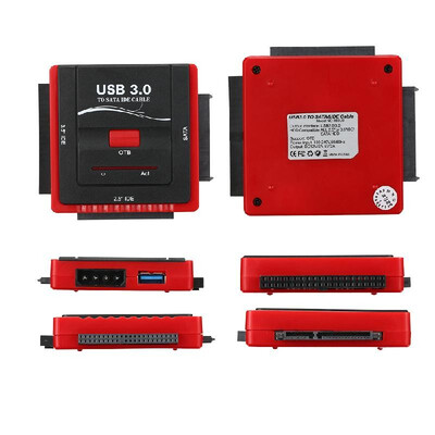 

USB 30 To SATAIDE Adapter Hard Drive Converter for Universal 2535 HDDSSD Hard Drive Disk With Power Supply