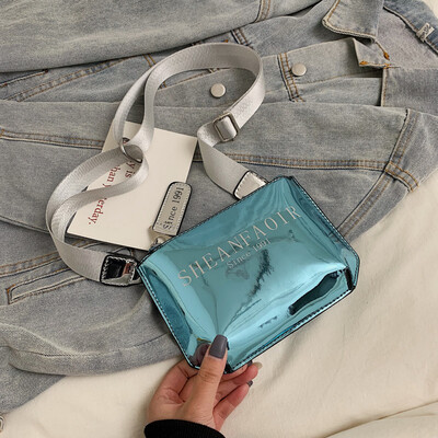 

New small bag female 2019 new wave Korean fashion wild Messenger bag ins chest bag laser shoulder pocket