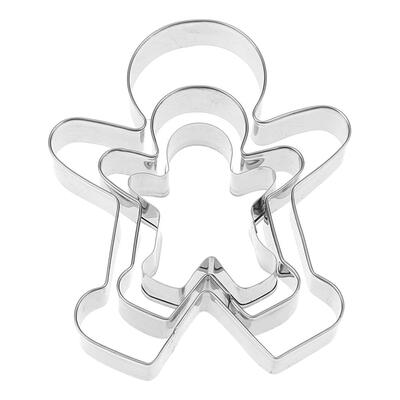 

3pcsset DIY Gingerbread Man Biscuit Cookie Mold Fruit Cutter Baking Tools