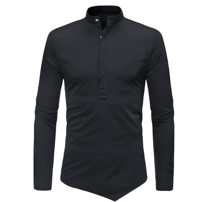 

Tailored Mens New Fashion Autumn Winter Casual Solid Long Sleeve T-Shirt Top Blouse