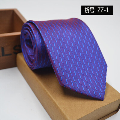 

New spot tie business dress mens tie polyester yarn arrow type 8CM business tie wholesale