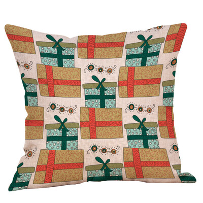 

Tailored Christmas Pillow Case Glitter Cotton Linen Sofa Throw Cushion Cover Home Decor