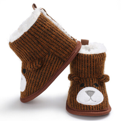 

Autumn Winter Baby Boots Soft Plush Cartoon Booties for Infant Boys Girls Anti Slip Snow Boot Warm Cute Crib Shoes