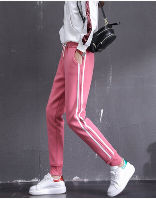 

Winter 2018 velvet pant thickened athletic pants small legs harem trousers warm warm pants female