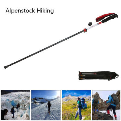 

Carbon Fiber Folding Alpenstock Ultralight Five Sticks Carbon Crutches Trekking Poles