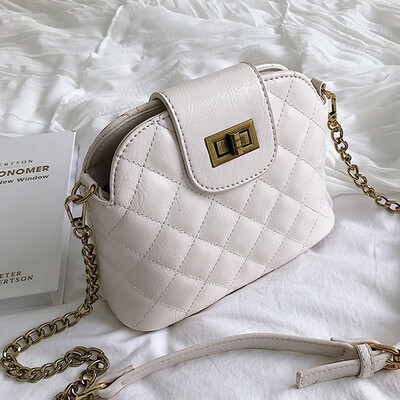 

Hundred lap women 2019 spring&summer new fashion single shoulder oblique satchel chain rhomboid shell bag