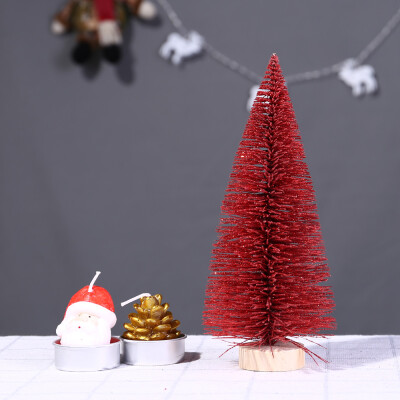 

Tailored Christmas Tree Mini Pine Tree With Wood Base DIY Crafts Home Table Top Decor