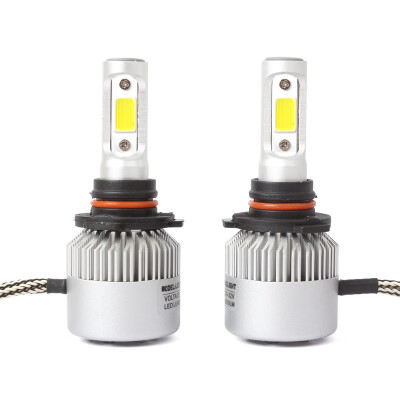 

9005 S2S 2PCS Led Cob LED Chip Car Headlamp 36W 6000k White Light 8000LM Car Bulb Fog Light Silver