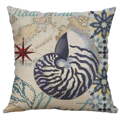 

〖Follure〗100 NEW 2019 Marine Life 40x40cm Linen Pillow Pillowcase Home Decorative