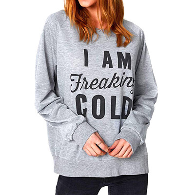 

Starmoon Womens Casual Long Sleeve Letter Printed Pullover T Shirts Tops Blouse