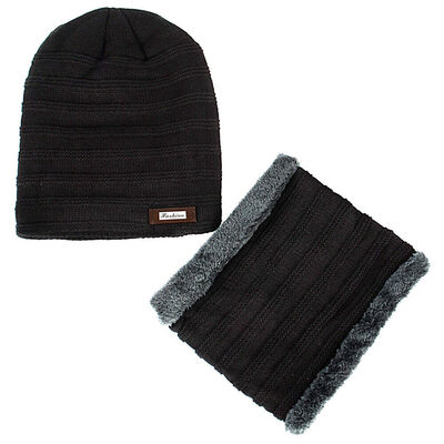 

Unisex Warm Oversize Beanie Skull Baggy Cap Winter Slouchy Knit Hat& Neck Warmer