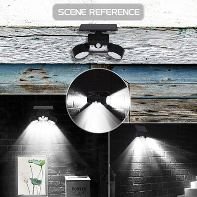 

〖Follure〗Double head spotlight 30 LED waterproof 360 degree rotatable solar safety light
