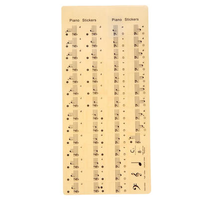 

Transparent Keyboard Sticker 496188 Key Electronic Piano Stave Note